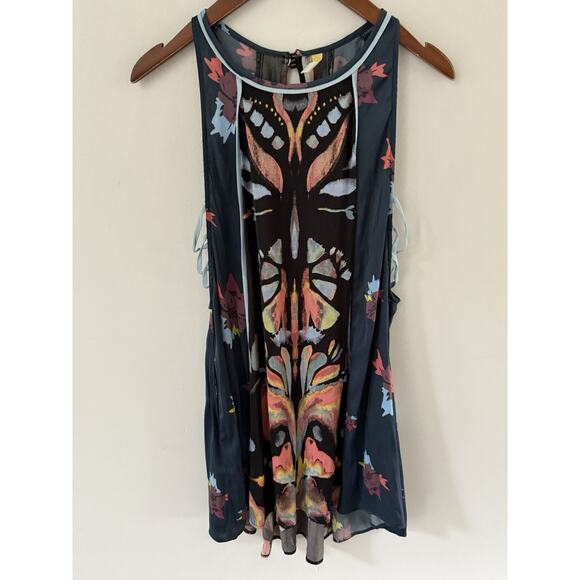 Free People Dream Free Mini Dress Womens Floral Sleeveless Size M Boho Festival - Picture 1 of 9